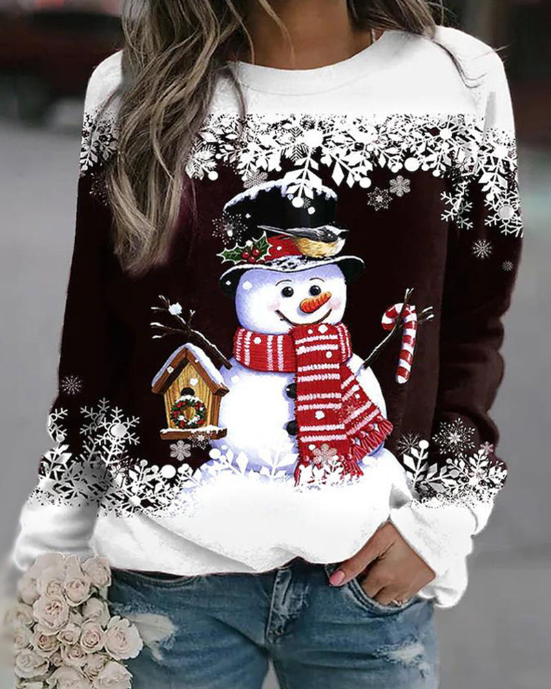 Tuva™ | Skjorte for Kvinner Christmas Snowman